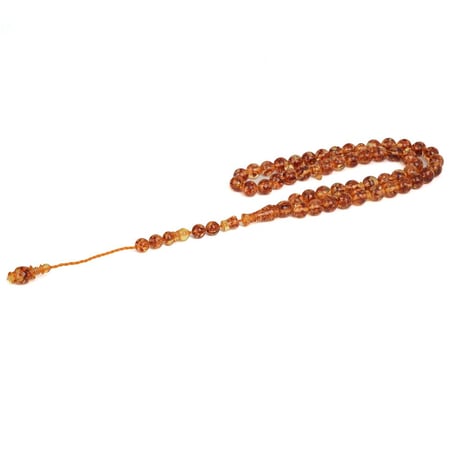 مسباح تراب الكهرمان البولندي  قصة دائرية 51 خرزة