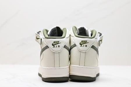 Nike Air Force 1 Mid White Army Green