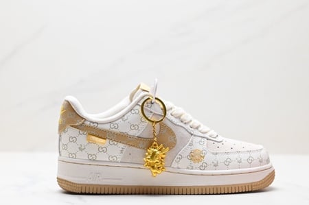 Nike Air Force 1 Low ' Custom Gold Gucci