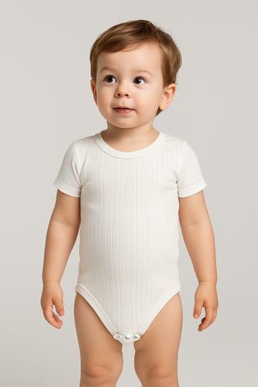 بدي مواليد قطن مضلع بتفاصيل ناعمة