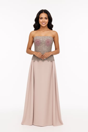 فستان سهرة بتصميم فخم وراقي