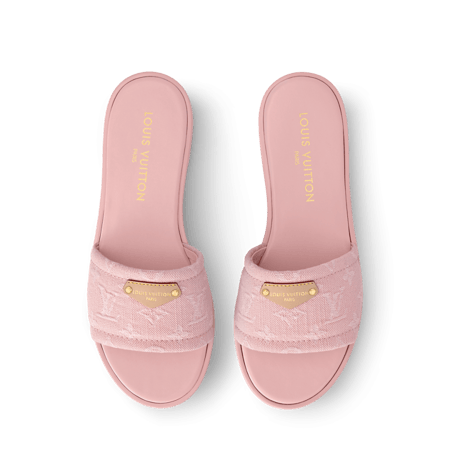 LV lily flat mule