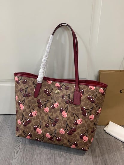 Coach cherry tote bag