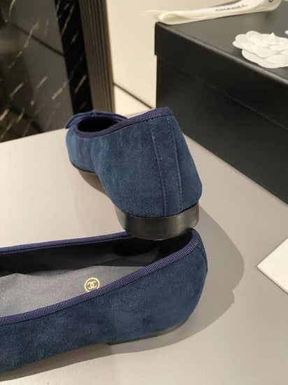 Chanel ballet flat in deep blue