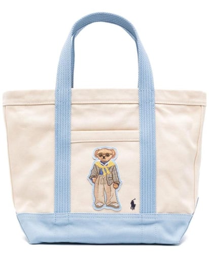 Polo Bear canvas tote
