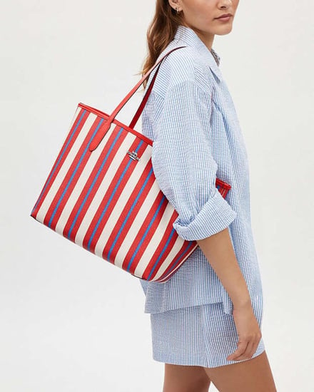 Coach stripes tote bag