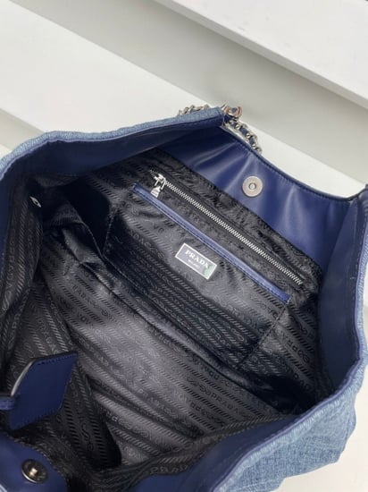 Prada denim tote bag