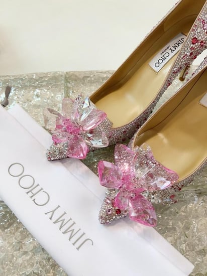 Jimmy choo crystal heels