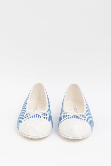 Chanel striped flat