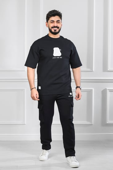 طقم رجالي اوفر سايز بنطال طويل