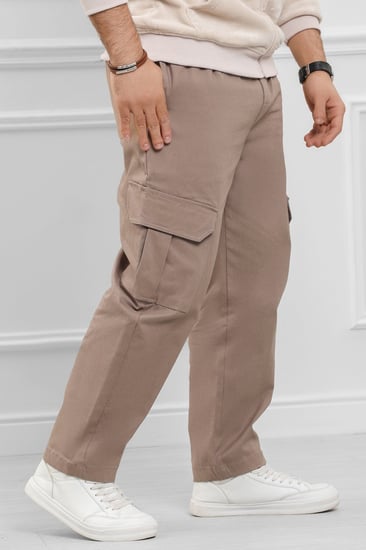 بنطلون رجالي بجيوب جانبية بقصة واسعة