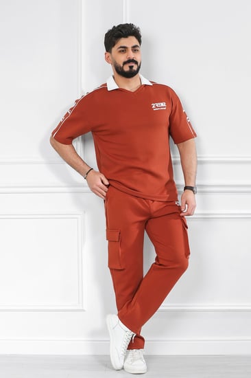 طقم رجالي اوفر سايز بنطال طويل