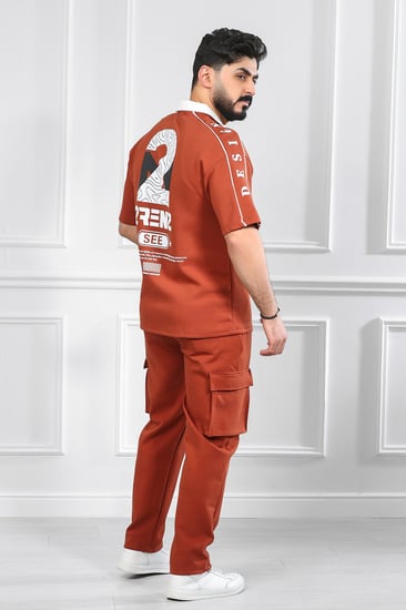 طقم رجالي اوفر سايز بنطال طويل