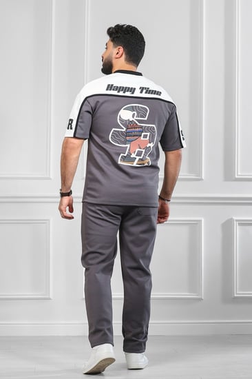 طقم رجالي اوفر سايز بنطال طويل