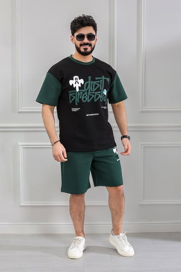 طقم رجالي اوفر سايز شورت