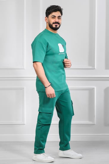 طقم رجالي اوفر سايز بنطال طويل