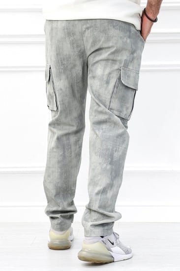 بنطلون رجالي بجيوب جانبية بقصة واسعة