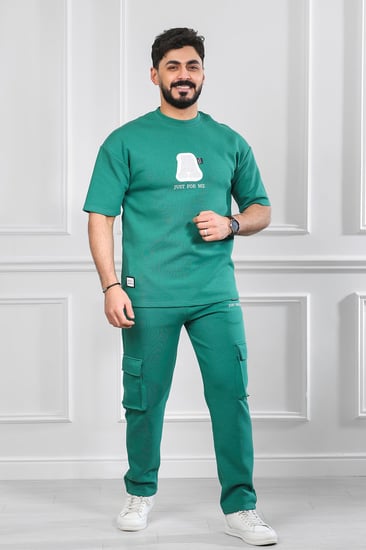 طقم رجالي اوفر سايز بنطال طويل