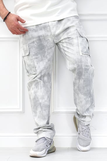 بنطلون رجالي بجيوب جانبية بقصة واسعة