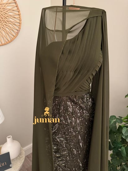 فستان سهره زيتي