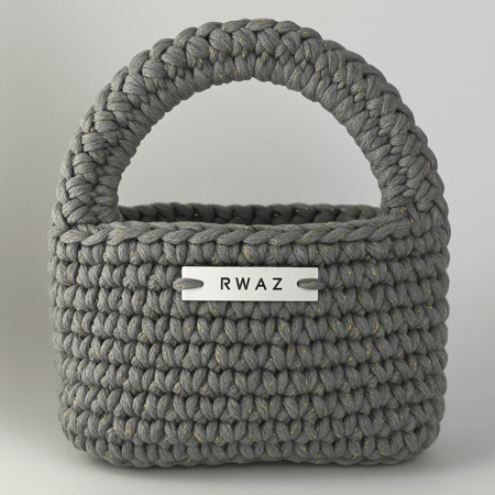 حقيبة يد مسكة واحدة لون واحد بخيوط لامعة