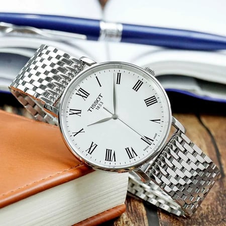 ساعة تيسو تي كلاسيك إفري تايم رجالية – T143.410.11.033.00