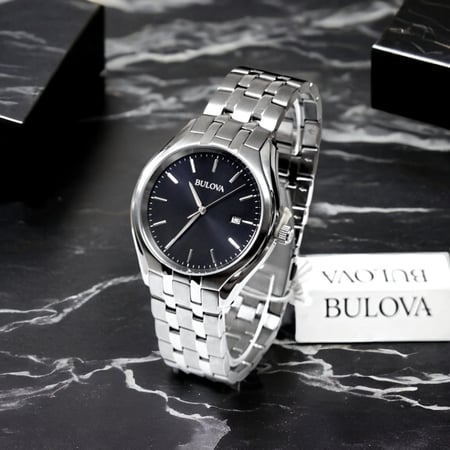 ساعة بولوفا بلاك دايل كوارتز رجالية - 96B265