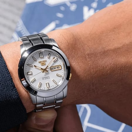 ساعة سيكو 5 أوتوماتيكية رجالية - SNKK07J1.A