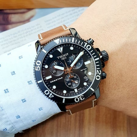 ساعة تيسو سي ستار كرونوغراف كوارتز رجالية - T1204173605100