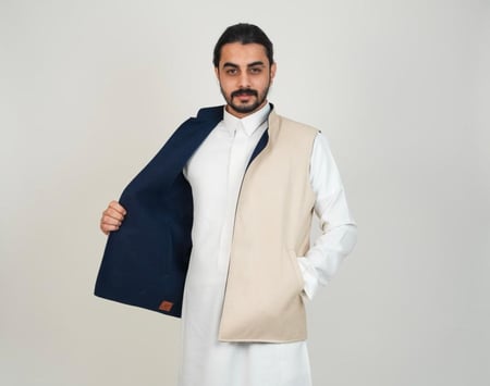سديري جوخ دبل فيس كحلي وسكري