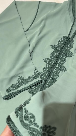 جلابية مغربية شوق باللون النعناعي