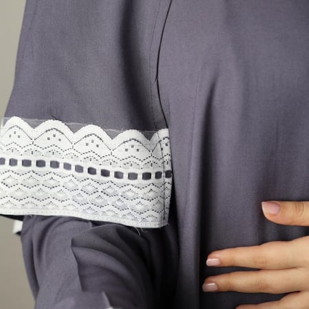 شرشف صلاة مرد بطقطق رمادي غامق