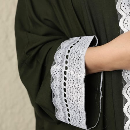 شرشف صلاة فخم مفتوح زيتي