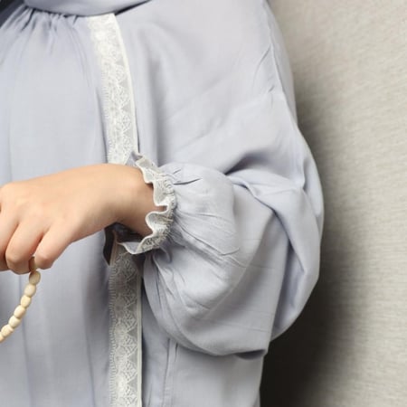 شرشف صلاة لف رمادي فاتح