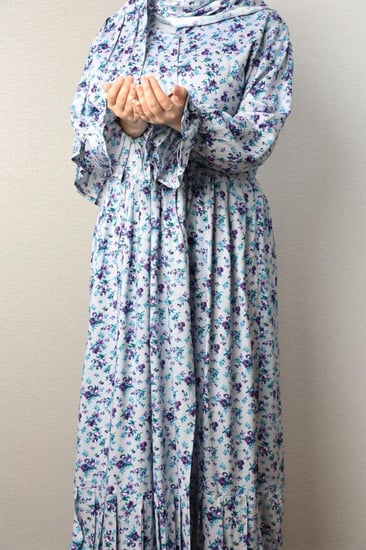 شرشف صلاه مفتوح من الوسط مشجر