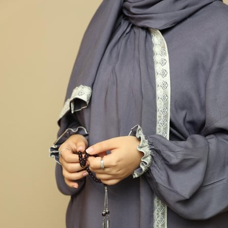 شرشف صلاة لف رمادي غامق