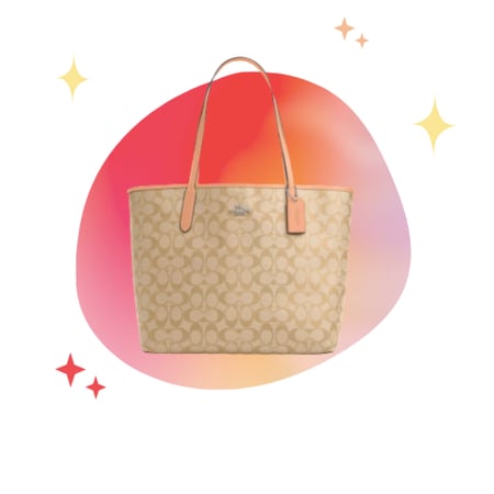 coach totebag Dusty Rose braown