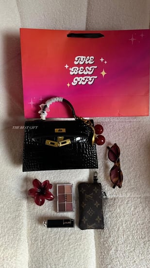 full black  - gold 22cm