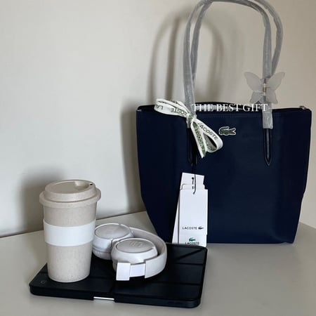 Lacoste totebag small - navy blue