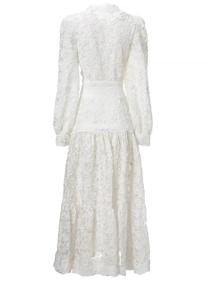 فستان ابيض طويل