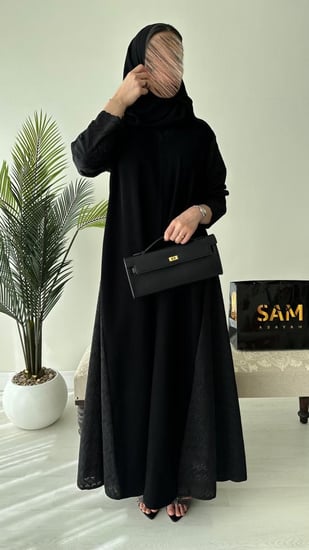 عبايه دانتيل من الجوانب #219