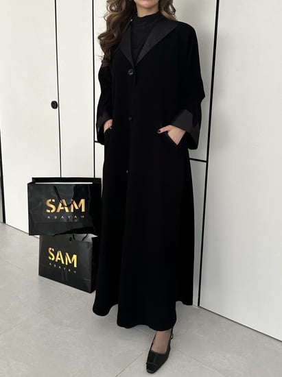 عباية  بأزره أمامية و جيوب #201