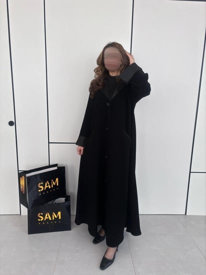 عباية  بأزره أمامية و جيوب #201