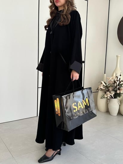 عباية  بأزره أمامية و جيوب #201