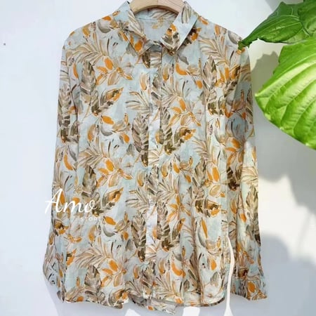 بلوزة مشجرة صيفي كم طويل MABL81225