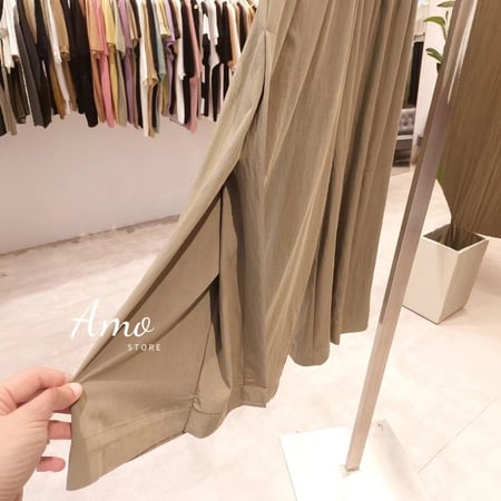 بنطلون واسع بخصر مرن طبقتين من الجوانب