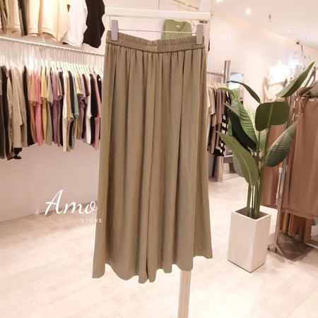 بنطلون واسع بخصر مرن طبقتين من الجوانب