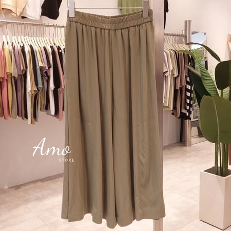 بنطلون واسع بخصر مرن طبقتين من الجوانب