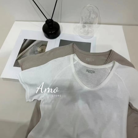 تيشيرت نص كم فتحة الرقبة دائريه خامه ناعمه MATS3068