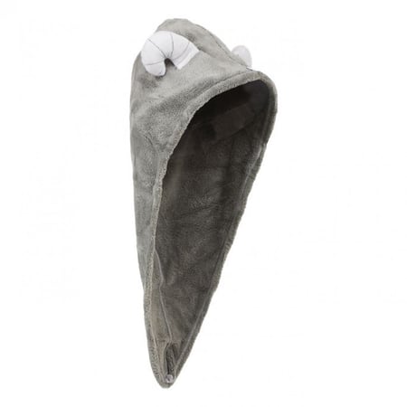 منشفة تجفيف الشعر - رمادي